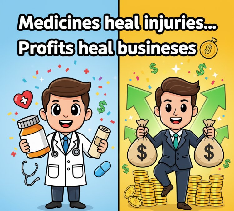 Medicines might heal injuries... but businesses are healed by profits