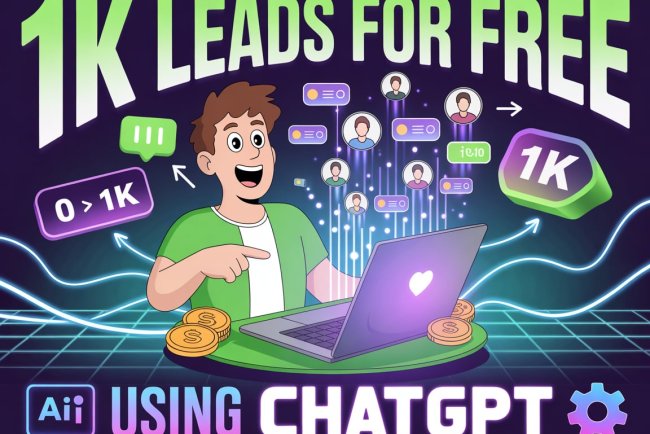 How to generate 1k leads for free (by using chat gpt )